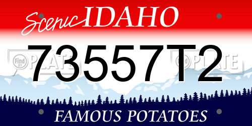 73557T2 Idaho License Plate