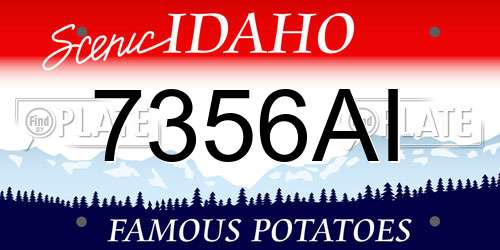 7356AI Idaho License Plate