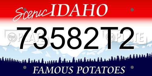 73582T2 Idaho License Plate