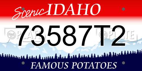 73587T2 Idaho License Plate