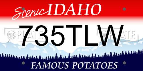 735TLW Idaho License Plate