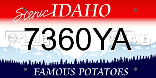 7360YA Idaho License Plate