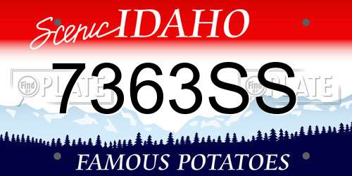 7363SS Idaho License Plate