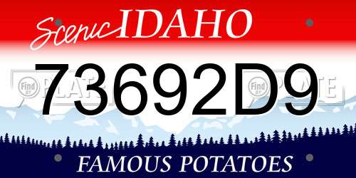 73692D9 Idaho License Plate