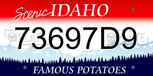 73697D9 Idaho License Plate