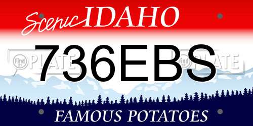 736EBS Idaho License Plate