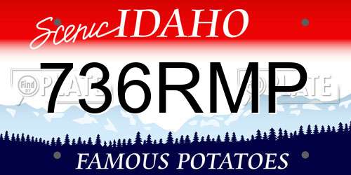 736RMP Idaho License Plate