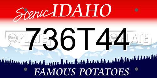 736T44 Idaho License Plate