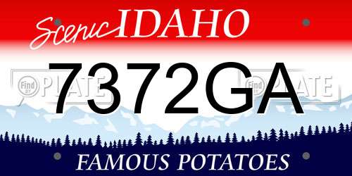 7372GA Idaho License Plate
