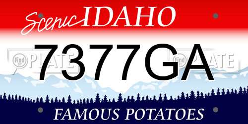 7377GA Idaho License Plate