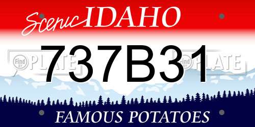 737B31 Idaho License Plate