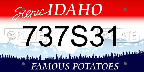 737S31 Idaho License Plate