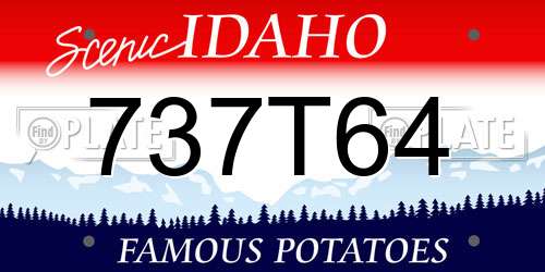 737T64 Idaho License Plate