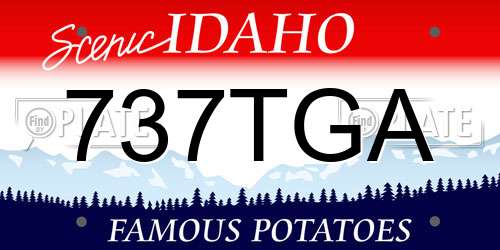 737TGA Idaho License Plate