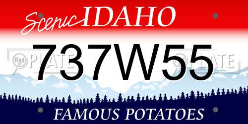 737W55 Idaho License Plate