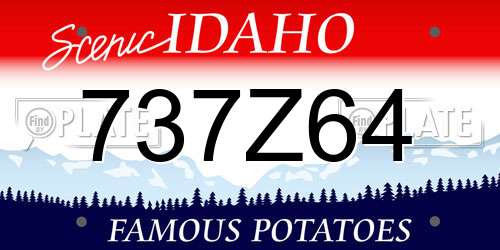 737Z64 Idaho License Plate