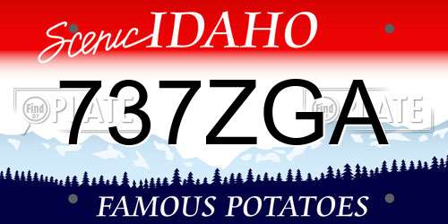 737ZGA Idaho License Plate