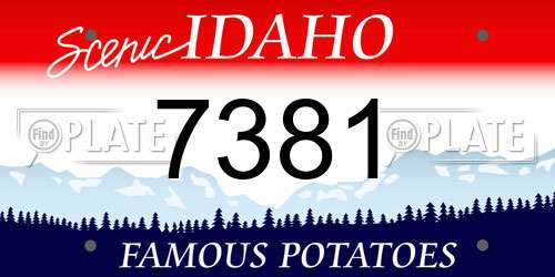 7381 Idaho License Plate