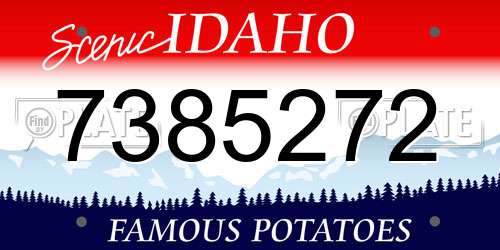 7385272 Idaho License Plate