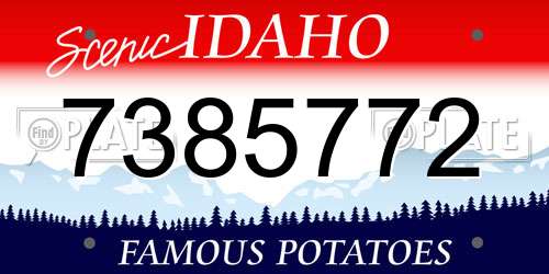 7385772 Idaho License Plate
