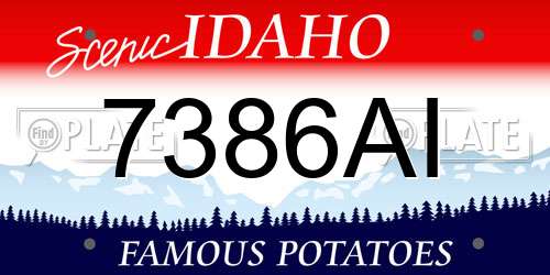 7386AI Idaho License Plate