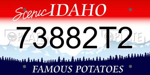 73882T2 Idaho License Plate
