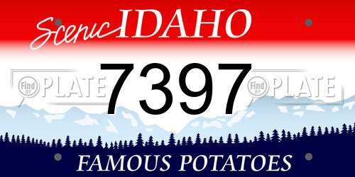 7397 Idaho License Plate