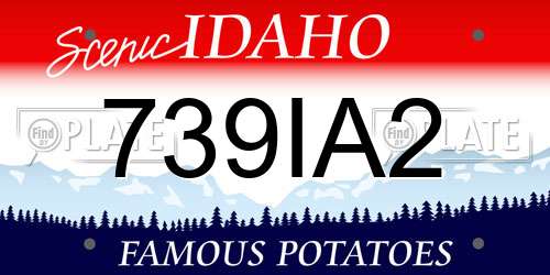 739IA2 Idaho License Plate