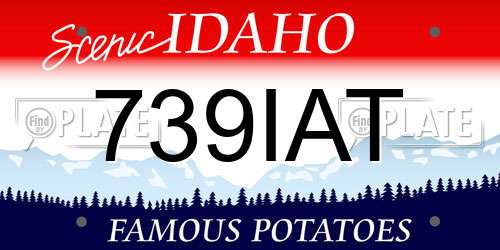 739IAT Idaho License Plate