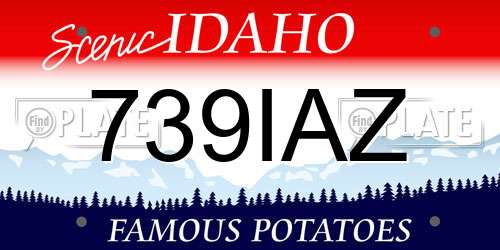 739IAZ Idaho License Plate