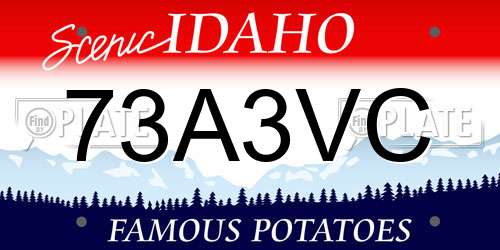 73A3VC Idaho License Plate