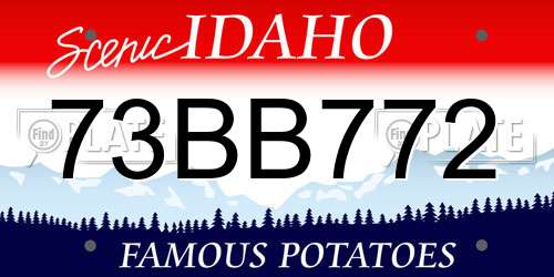 73BB772 Idaho License Plate