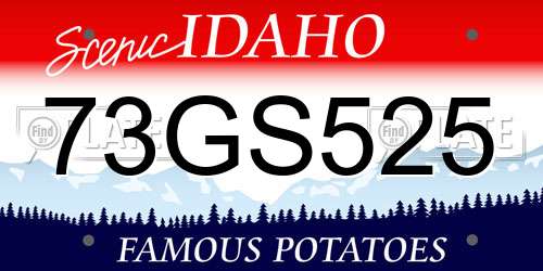 73GS525 Idaho License Plate