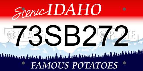 73SB272 Idaho License Plate