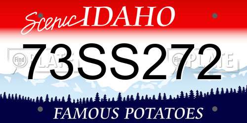 73SS272 Idaho License Plate