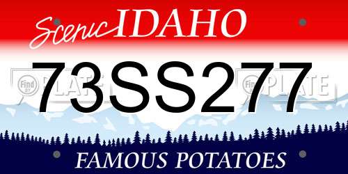 73SS277 Idaho License Plate