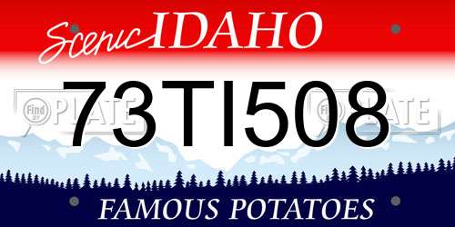 73TI508 Idaho License Plate