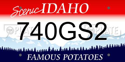740GS2 Idaho License Plate