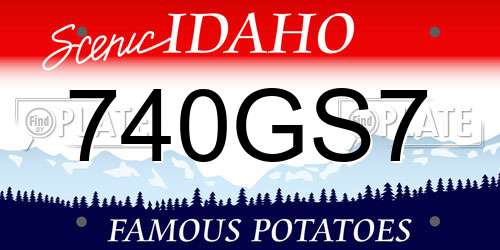 740GS7 Idaho License Plate