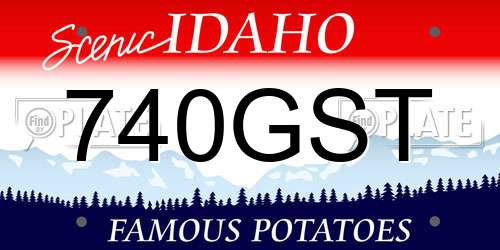 740GST Idaho License Plate