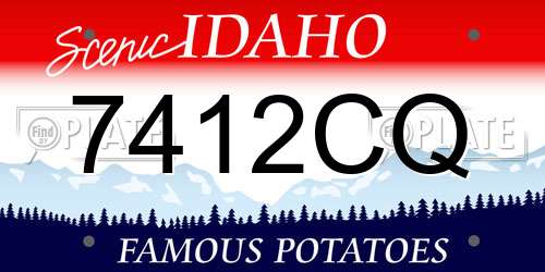 7412CQ Idaho License Plate