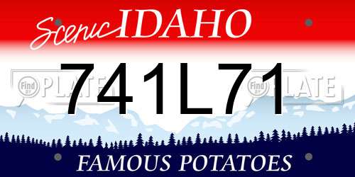 741L71 Idaho License Plate