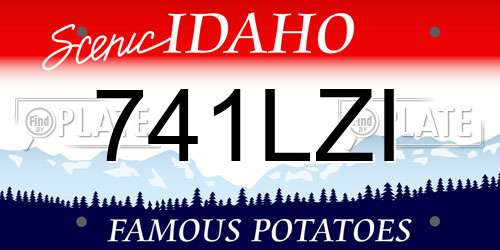 741LZI Idaho License Plate