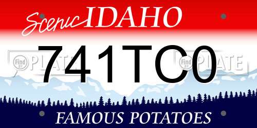 741TC0 Idaho License Plate