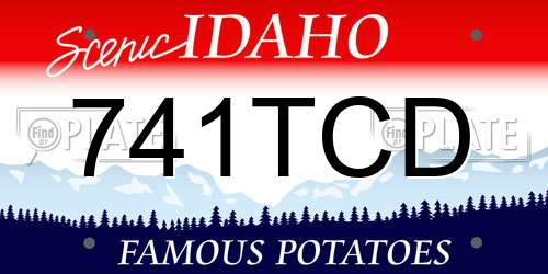 741TCD Idaho License Plate