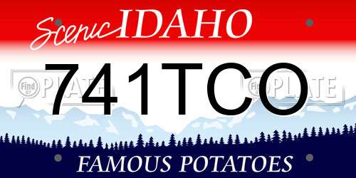 741TCO Idaho License Plate