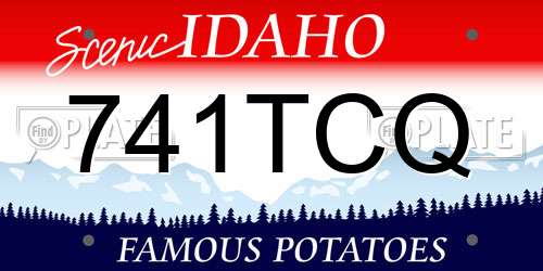 741TCQ Idaho License Plate