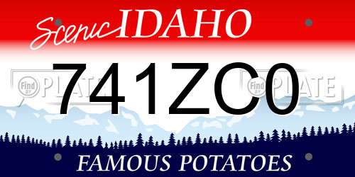 741ZC0 Idaho License Plate