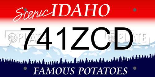 741ZCD Idaho License Plate