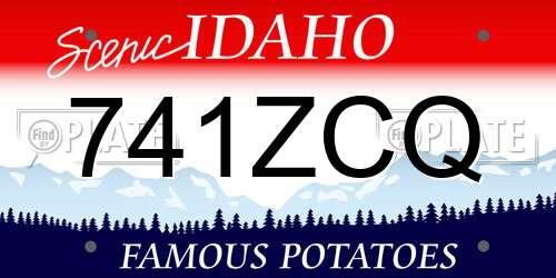 741ZCQ Idaho License Plate